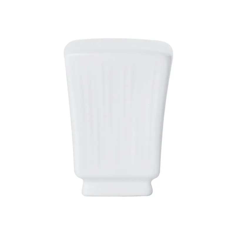 Mikasa 5260252 Onda Pepper Shaker, 1-3/4" x 1-3/4" x 2-3/10"H, Square, Fluted, Soft White Porcelain
