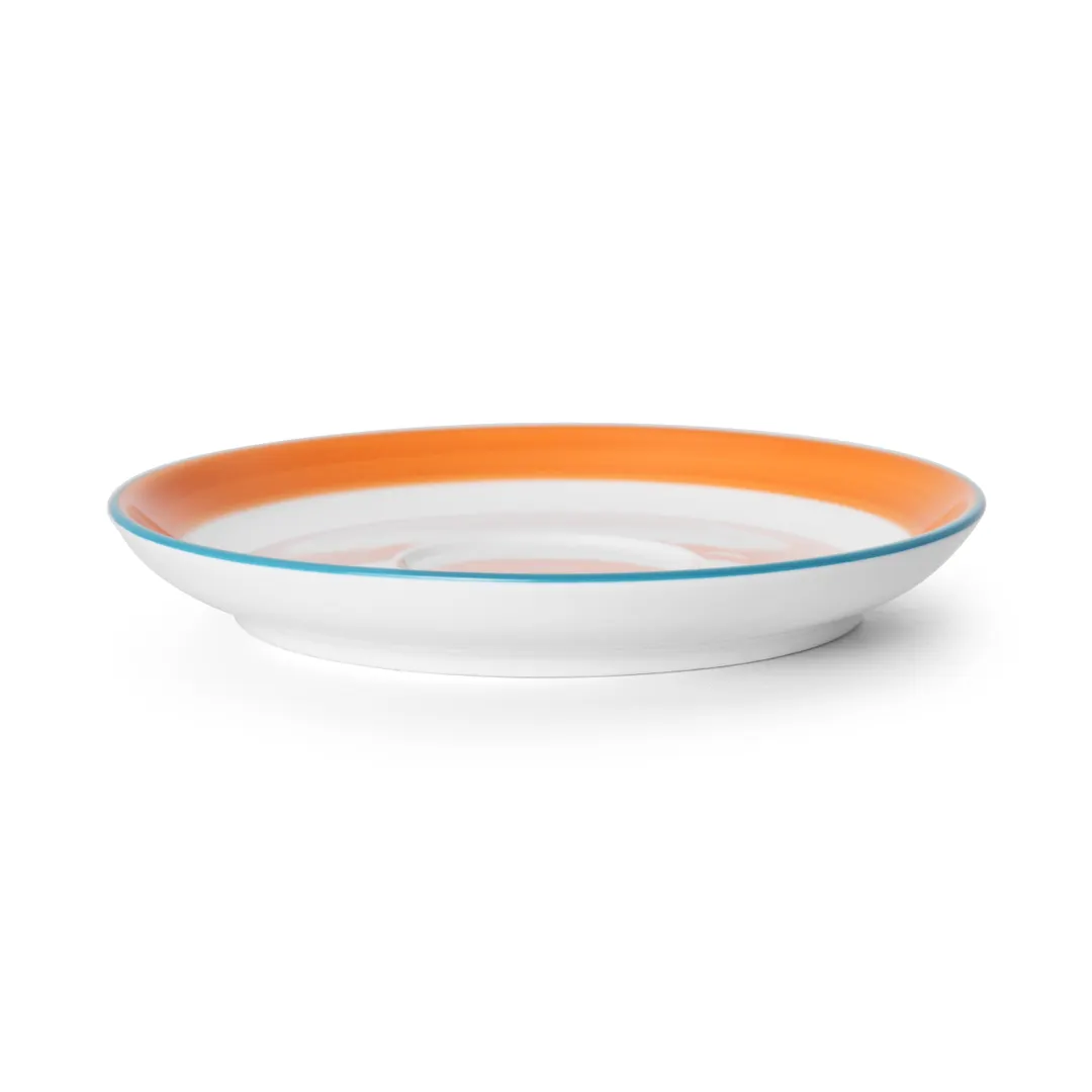 Mikasa 5260343 China Saucer, 6" Sunday Brunch, Orange Ceramic Porcelain, Dishwasher & Microwave Safe