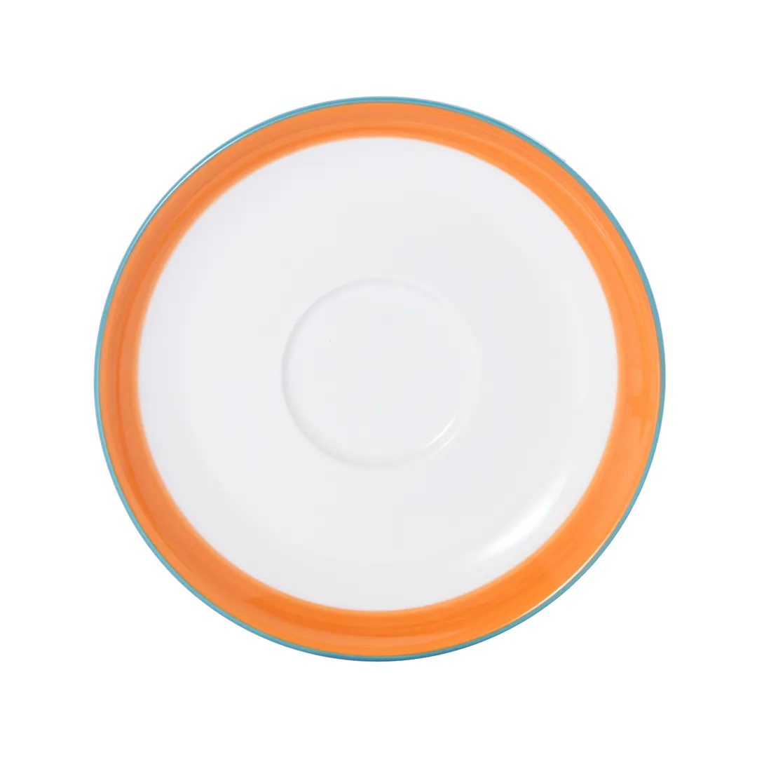 Mikasa 5260343 China Saucer, 6" Sunday Brunch, Orange Ceramic Porcelain, Dishwasher & Microwave Safe