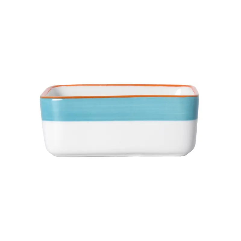 Mikasa 5260344 Sunday Brunch Sugar Holder, 4" Turquoise Ceramic Porcelain