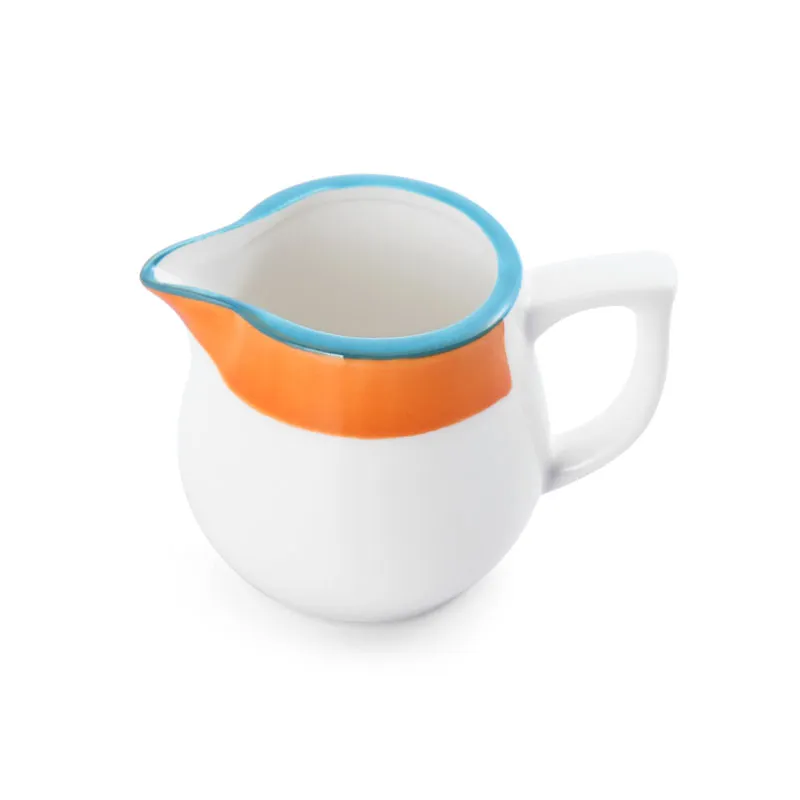 Mikasa 5260346 Creamer Pitcher, 10.4oz Orange Porcelain - Dishwasher, Microwave & Oven Safe