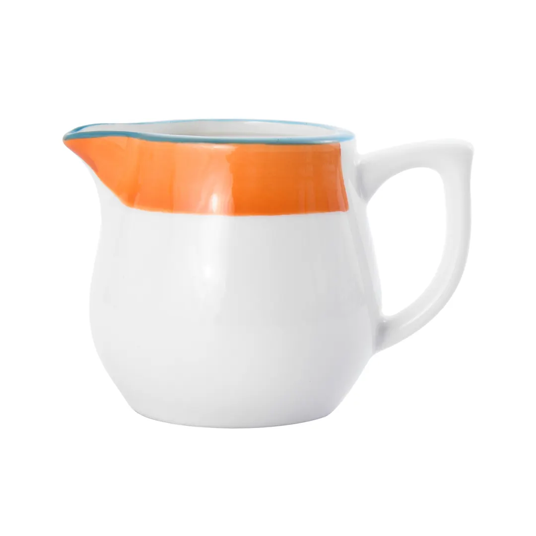Mikasa 5260346 Creamer Pitcher, 10.4oz Orange Porcelain - Dishwasher, Microwave & Oven Safe
