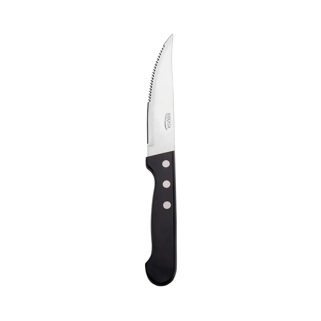 Mikasa 5263860 Steak Knife, 9.9", Stainless Steel Blade, Handwash Recommended, Flatbush - 1 Dozen