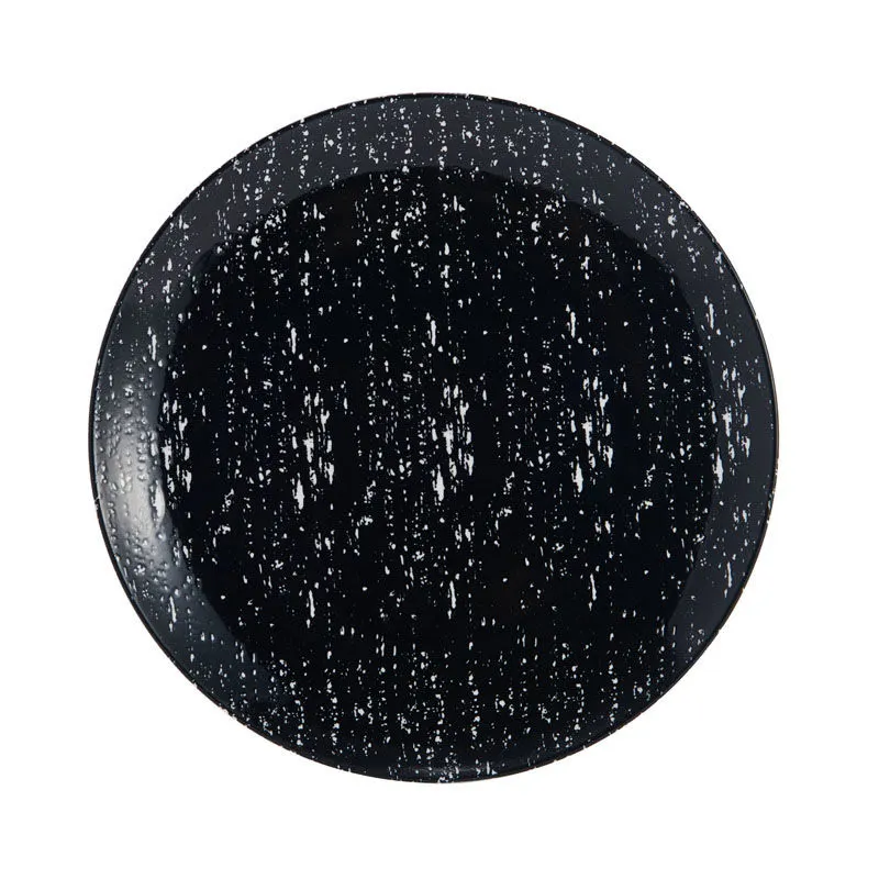 Mikasa 5266919 China Plate, 11.4" Dia., Round, Coupe Rim, Vitrified Porcelain, Pitch Black