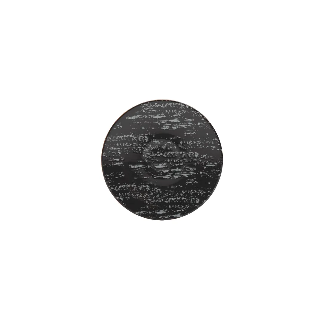 Mikasa 5266935 China Saucer, 6-3/4" Dia., Round, Vitrified Porcelain, Pitch Black