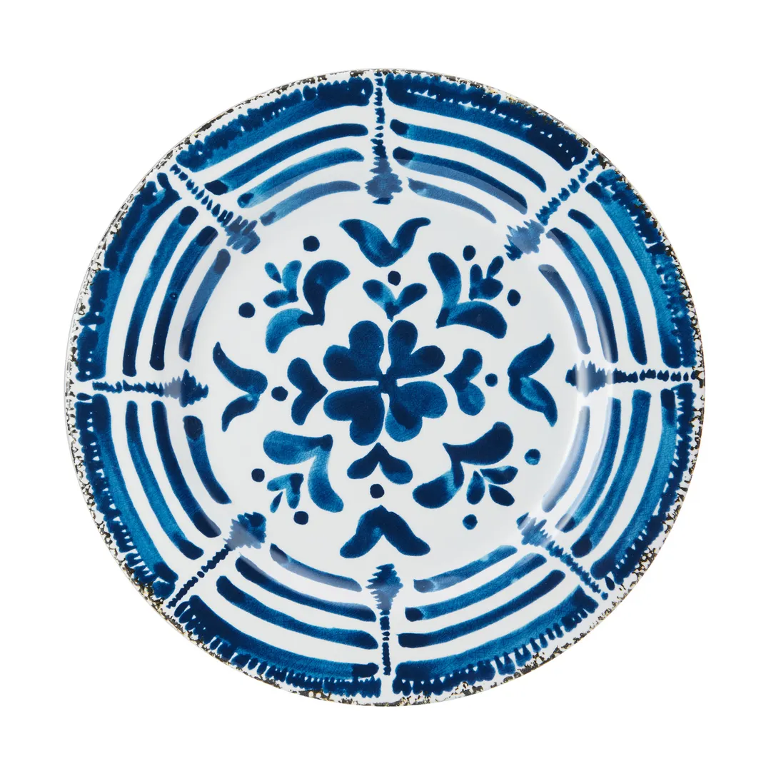 Mikasa 5274993 Merenda Flrl China Plate, 11" Wide Rim, Round, Dishwasher, Microwave & Oven Safe