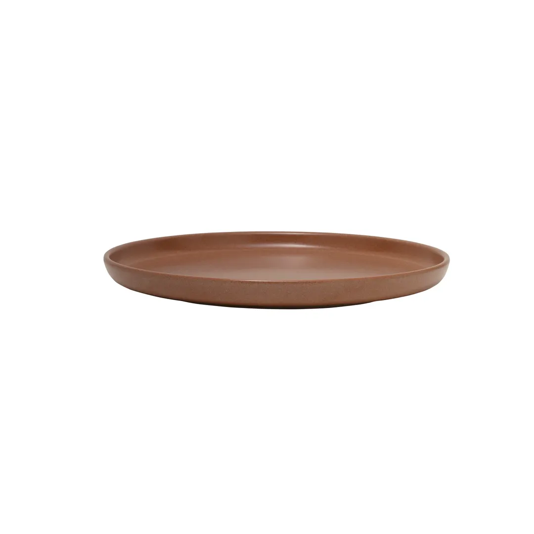 Mikasa 5275156 Solitude China Plate, 11" Round, Brown, Dishwasher, Microwave & Oven Safe