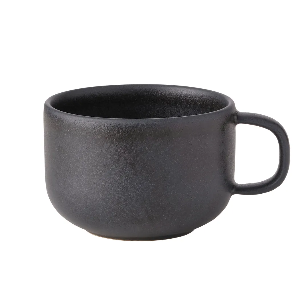 Mikasa 5275378 Obsidian Chinese Tea Cup, 9.3 oz (0.28 qt), Black, Elegant Tableware