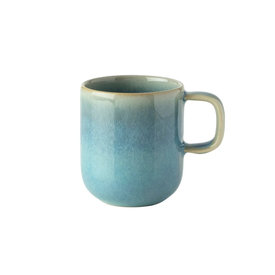 Mikasa 5275403 Hera Cup and Saucer Set, Turquoise Porcelain, Elegant Formal Dinnerware, Single Set