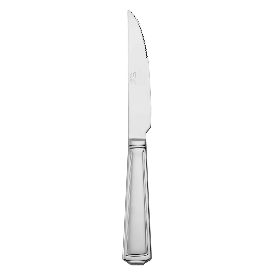 Mikasa 5275870 Steak Knife, 9-4/5"L, 18/10 Stainless Steel, Petra - 1 Dozen