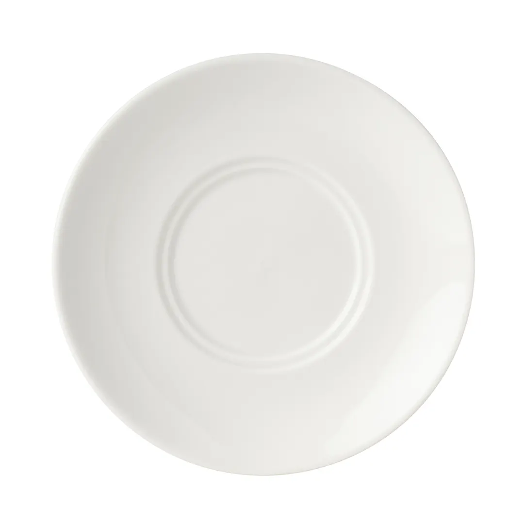 Mikasa 5292195 Bistro Blanc China Saucer, 6-3/4" dia., Vitrified Porcelain, White