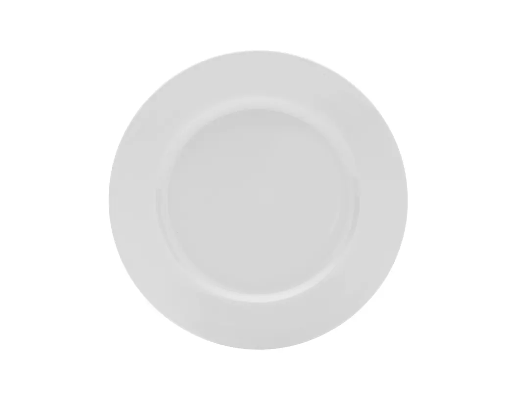 Mikasa 5292226 China Plate, 8" Dia., Round, Vitrified Porcelain, White, Bistro Style