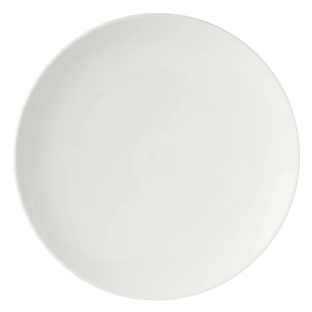 Mikasa 5292243 Bistro Blanc China Plate, 10" Dia, Coupe Rim, Vitrified Porcelain