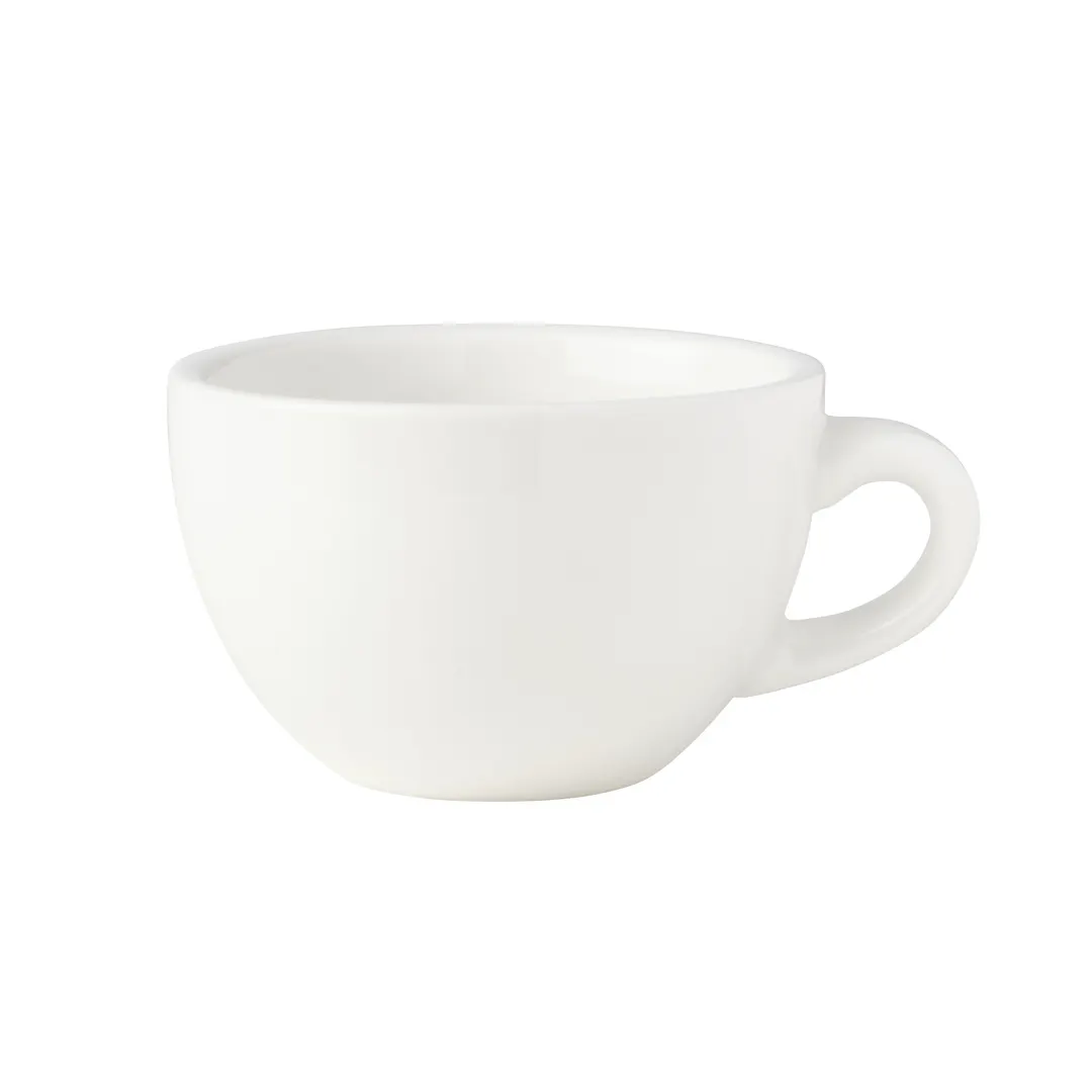 Mikasa 5292246 Bistro Blanc Coffee Cup, 10 oz., Vitrified Porcelain, White
