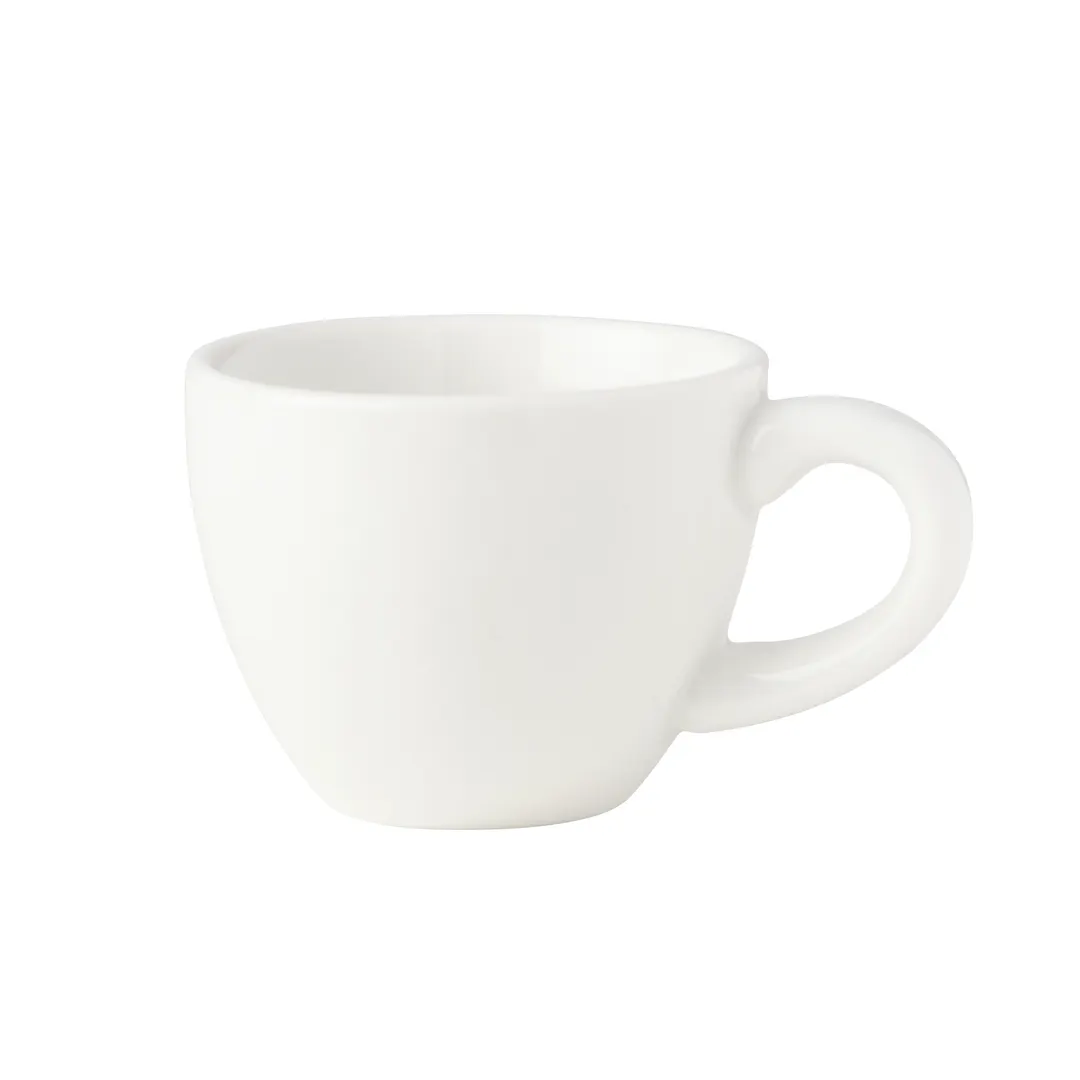 Mikasa 5292264 Bistro Blanc Coffee Cup, 3.4 oz., Vitrified Porcelain, Dishwasher, Microwave & Freezer Safe