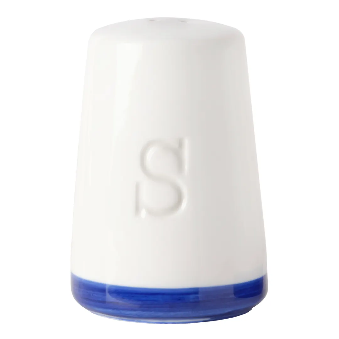 Mikasa 5297194 Bistro Salt Shaker, 2-2/5" dia., Vitrified Porcelain, Blue