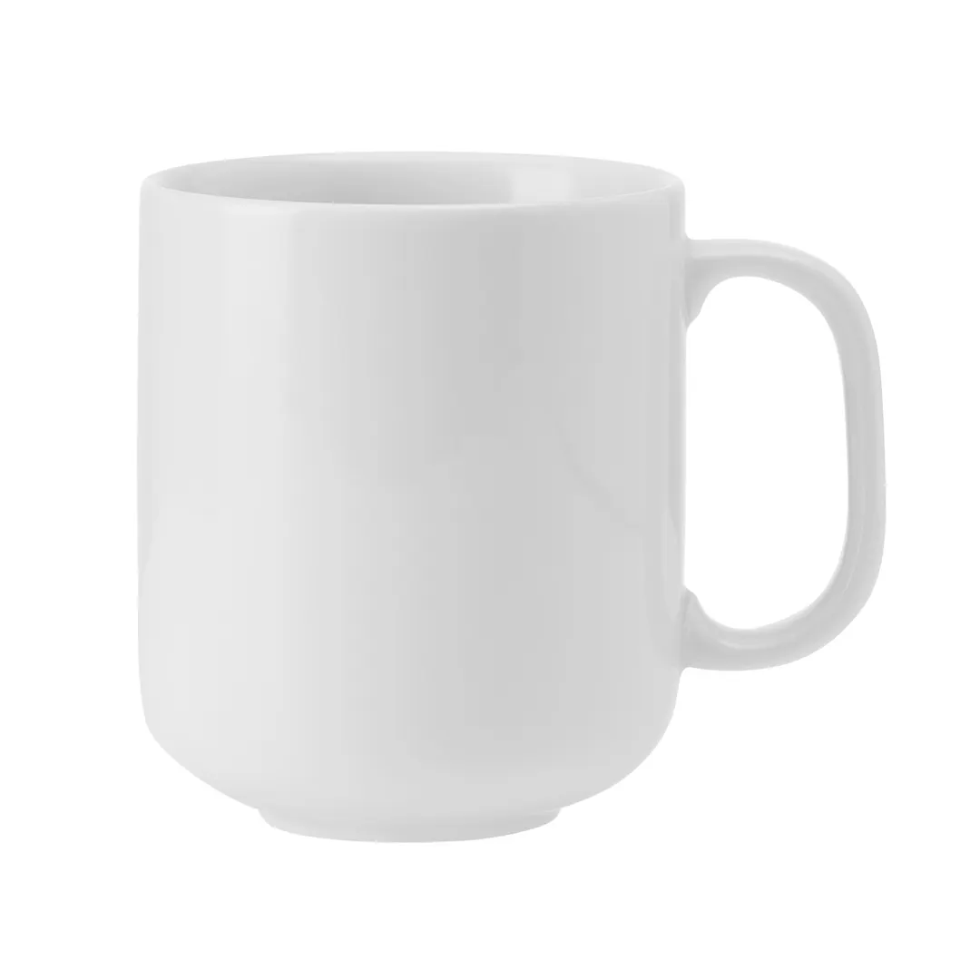 Mikasa 5302567 Meze Mug – 11 oz. Porcelain Round White Cup, Dishwasher Safe, Classic Dinnerware