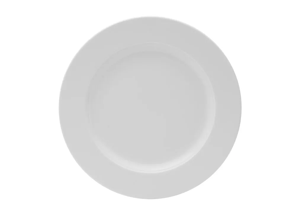 Mikasa 5302585 Galleria Plate, 12" Round China Plate, Porcelain, White, Dishwasher Safe