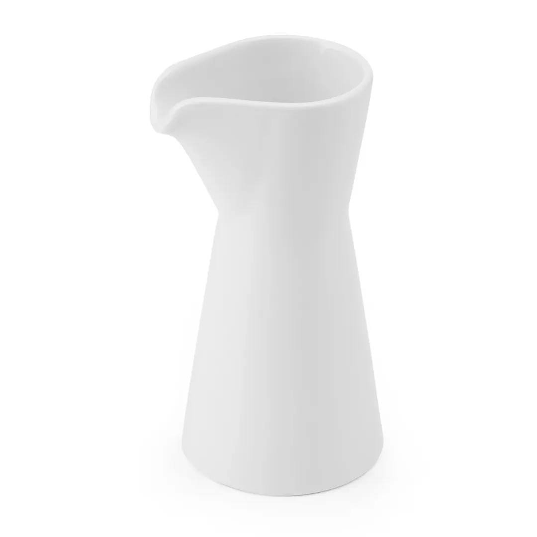 Mikasa 5302664 Meze Creamer Pitcher, 8.4 oz (250 ml), Dishwasher-Safe Elegant Porcelain, White