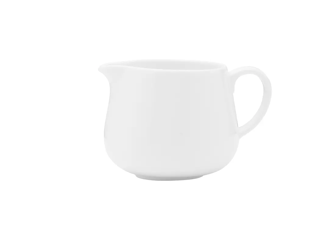 Mikasa 5304593 Lola Creamer Pitcher, 12 oz., Bone Chine, White, Dishwasher Safe