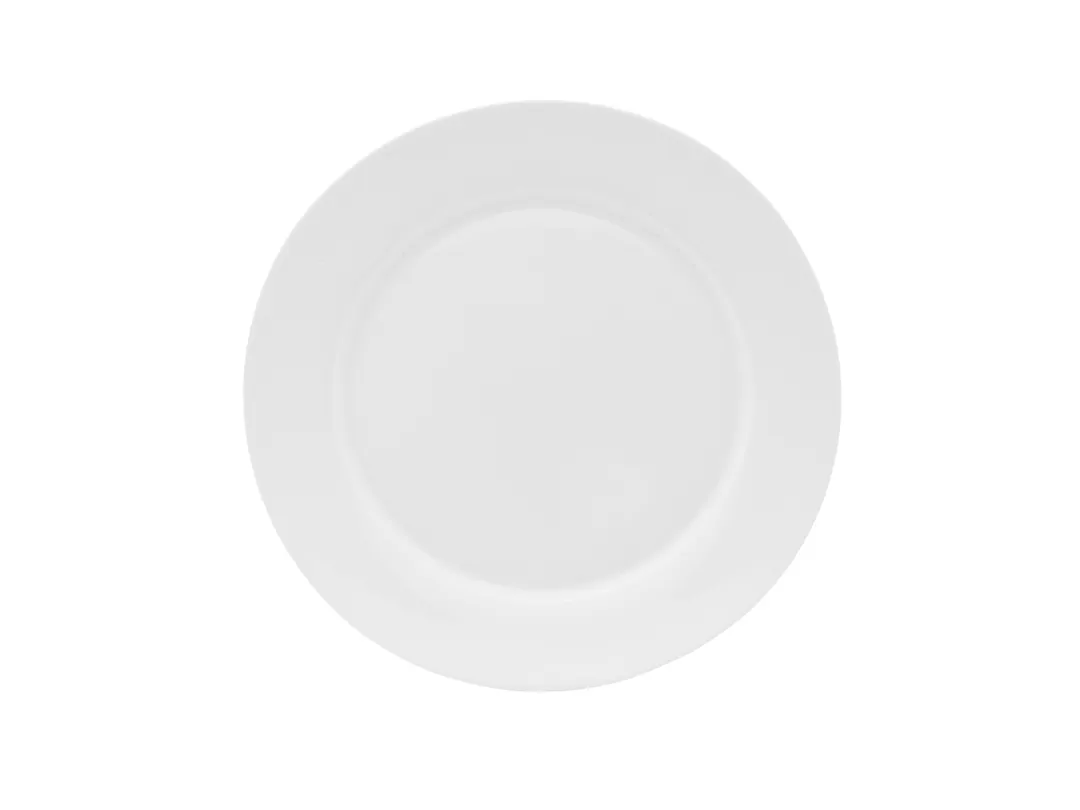 Mikasa 5304707 Lola Plate, 12" Round China Plate, Bone Chine, White, Dishwasher Safe Porcelain
