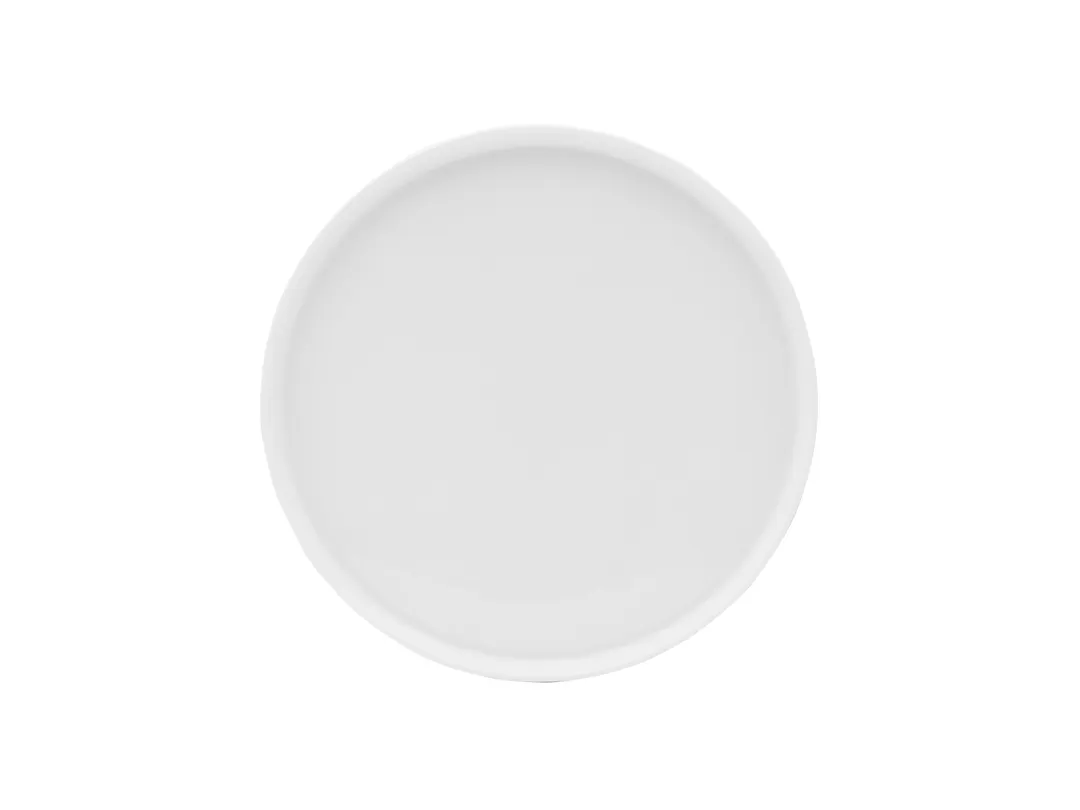 Mikasa 5304713 Lola Plate – 8.3" Round Bone China Dinner Plate, White, Stackable, Dishwasher Safe