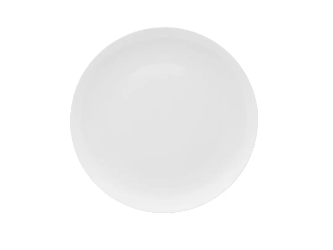 Mikasa 5304721 Lola Plate, 12" Round China Plate, Bone Chine, White, Dishwasher Safe Porcelain