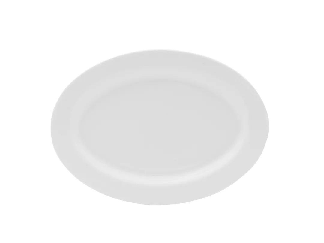 Mikasa 5304733 Lola Platter, 10"W x 7"D Oval, Bone China White, Dishwasher Safe, Serving Tray