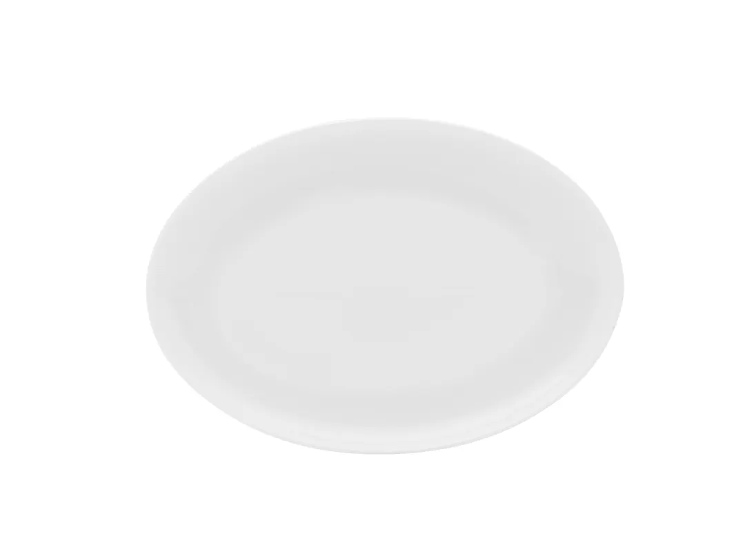 Mikasa 5304743 Lola Platter – Oval Bone China, 9"W x 6"D, White, Dishwasher Safe, Dinnerware Tray