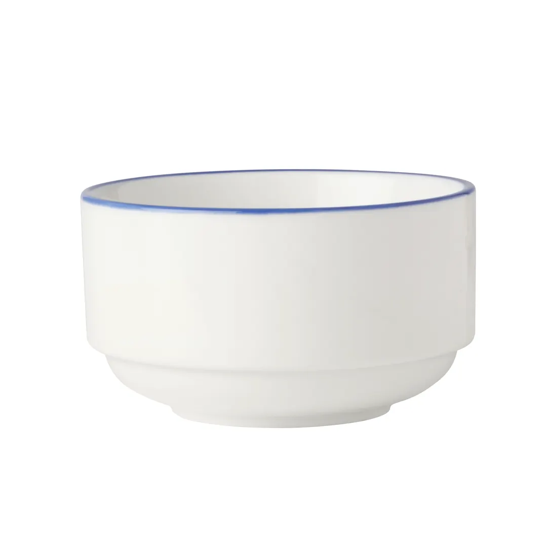 Mikasa 5305731 Bistro Cup – 9.5 oz (0.3 qt), 4.1" Height, Pin Blue Porcelain Dinnerware
