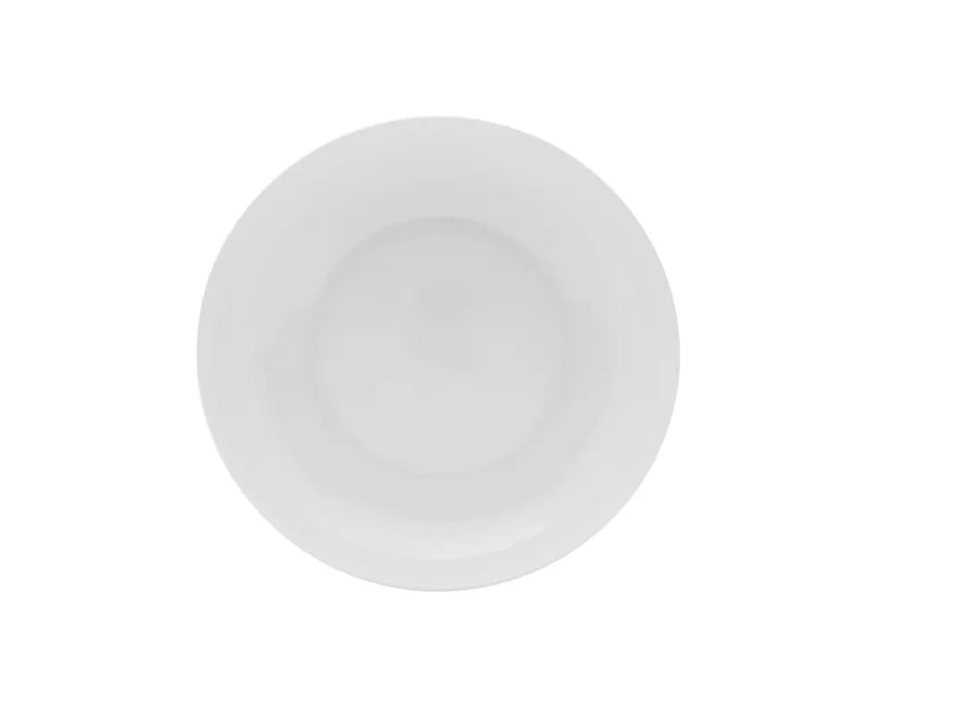 Mikasa 5307014 Lola Plate, 9.2" Deep Round White Bone China Dinner Plate
