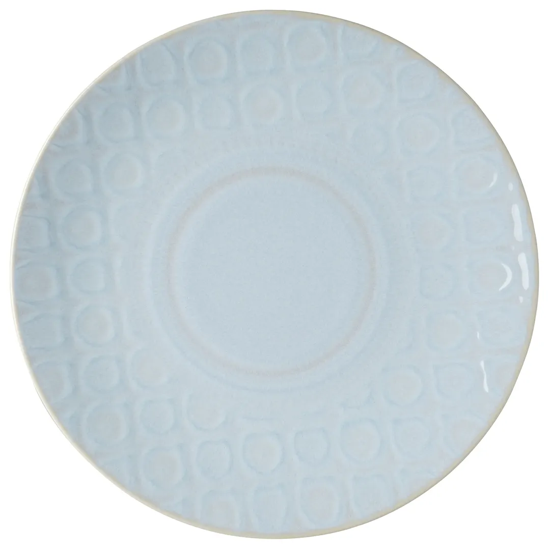 Mikasa 5308767 Skye Coupe Plate, 10.7" Round Stoneware Dinner Plate, Aqua Ceramic, Coupe Rim