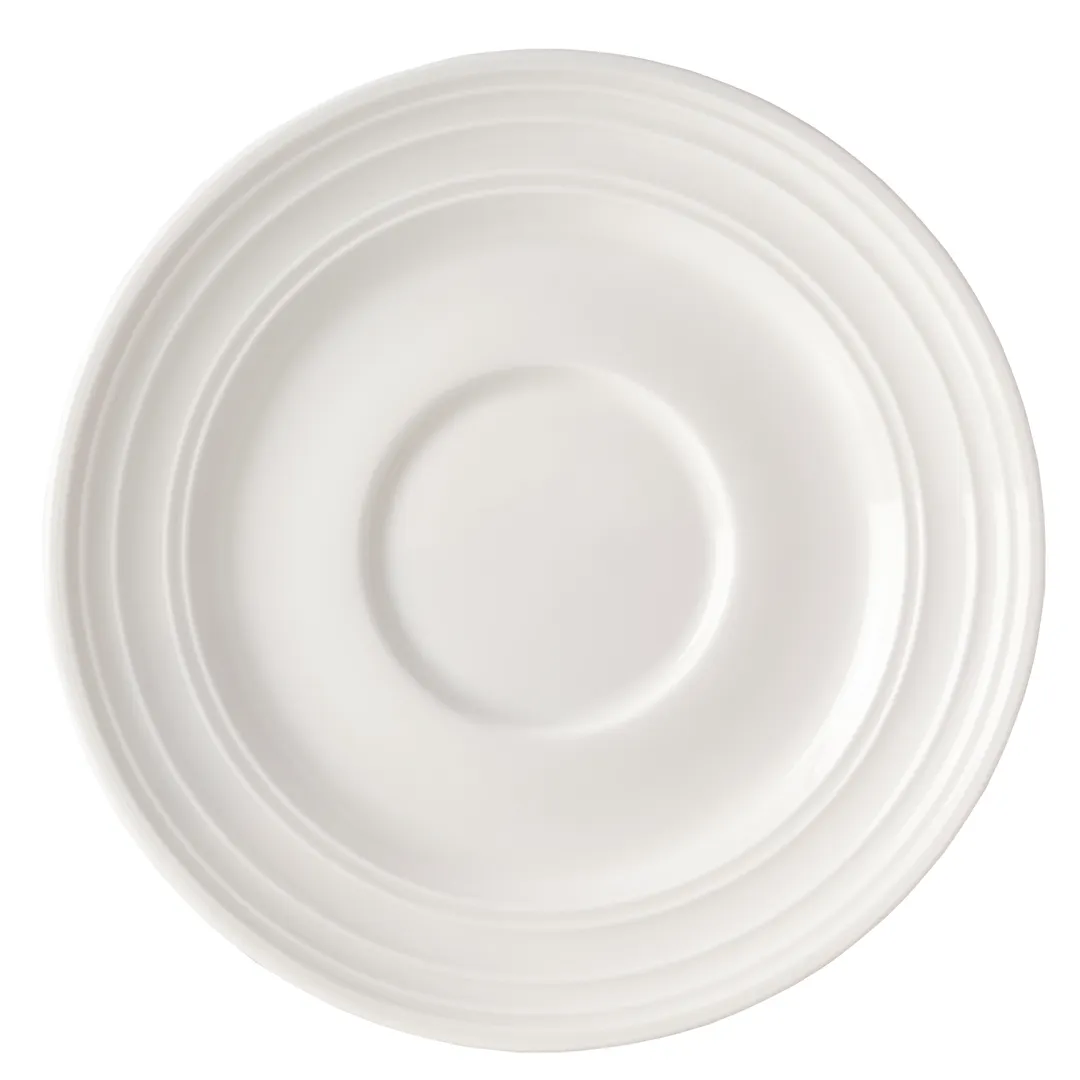 Mikasa 5309150 Melinda Espresso Saucer, 5.2" Round White Bone China Dinnerware
