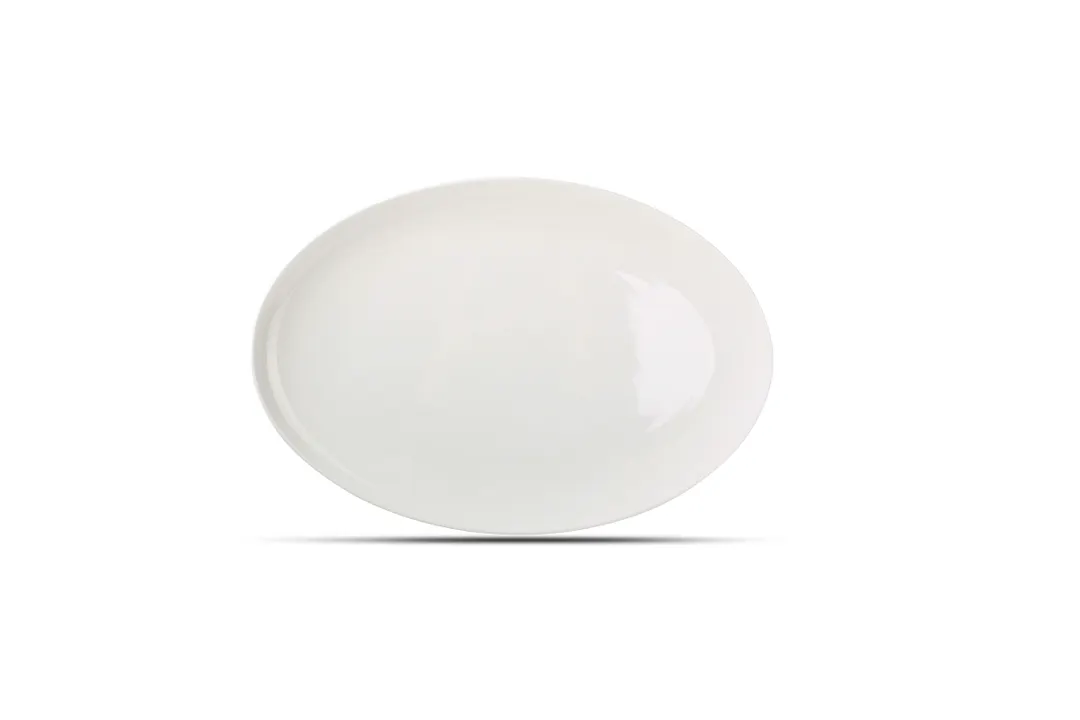 Chic 5314519 Oval China Platter, 14" x 9" White Porcelain, Dishwasher Microwave Oven Safe - 1/Each