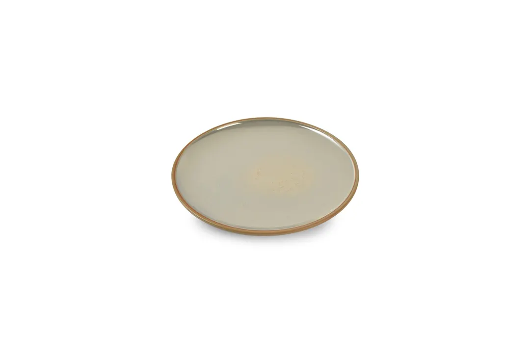 Chic 5314526 Ostra Tan Coupe Plate, 9.45" Round Porcelain, Dishwasher, Microwave Oven Safe - 1/Each