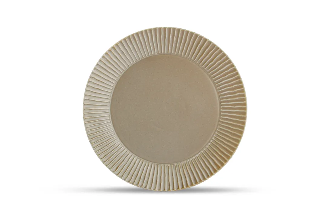 F2D 5314537 - 10" Round Porcelain Plate, Sage Green Aurora Finish, Dishwasher Microwave Oven Safe