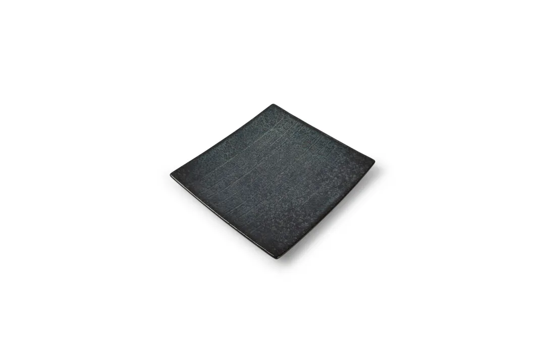 F2D 5314540 Square China Plate, 7.1" x 6.7" Blue Porcelain, Dishwasher, Microwave & Oven Safe