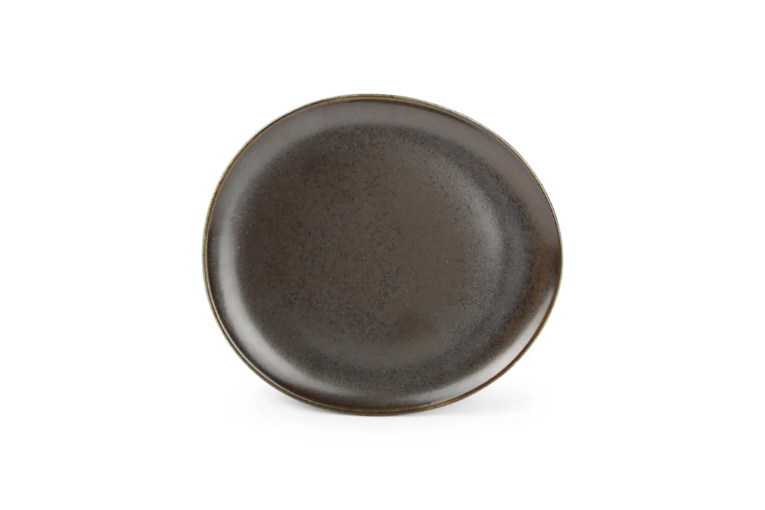 F2D 5314563 Ceres Coupe Round Plate, 9.84" x 9.06" Black Porcelain, Dishwasher Microwave Oven Safe