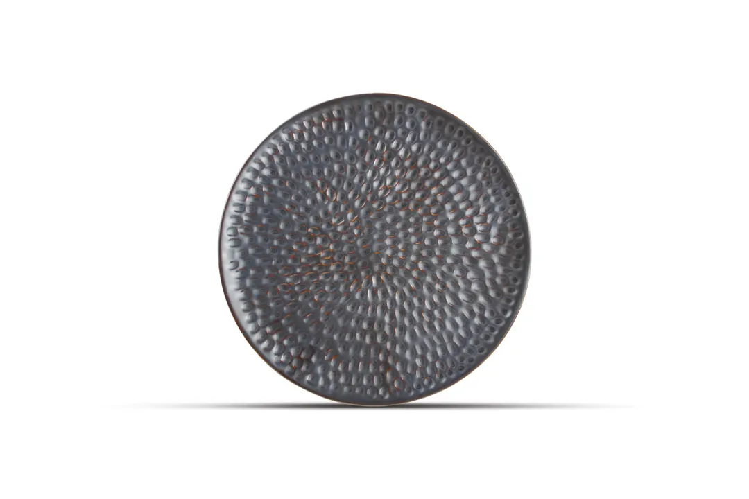 F2D 5314570 - Round Coupe Porcelain Plate, 7.875" Silver Finish, Dishwasher Microwave Safe - 1/Each