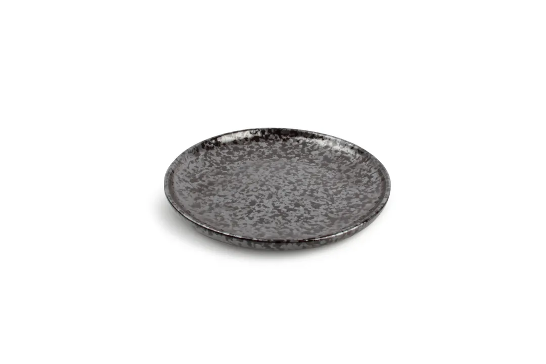F2D 5314576 Round Coupe Plate, 8.27" Black Porcelain Dinnerware, Dishwasher, Microwave & Oven Safe