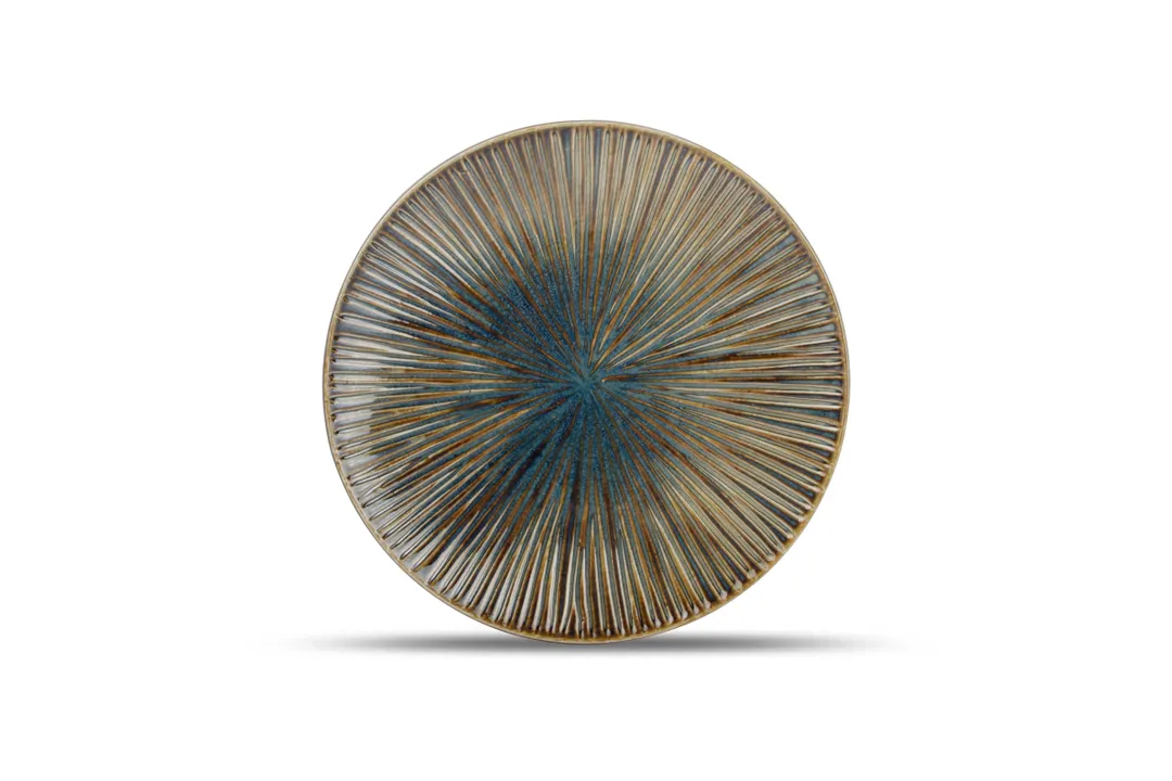 F2D 5314582 Halo Coupe Plate, 7.875" Round Porcelain Plate with Coupe Rim in Halo Forest Finish