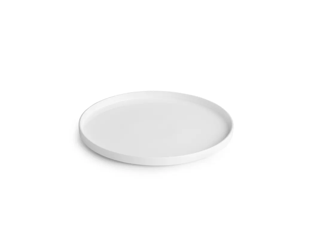 Chic 5314727 Round Coupe Plate 11.2" White Porcelain Dishwasher Microwave & Oven Safe Verso