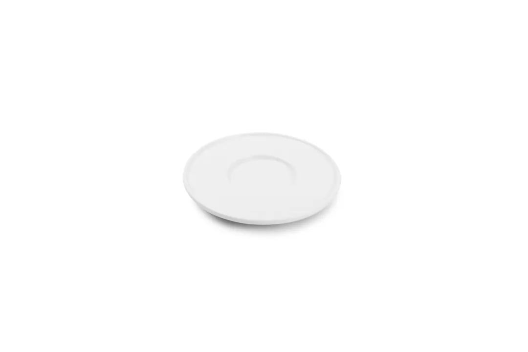 Chic 5314739 Espresso Saucer – 4.9" White Porcelain, Dishwasher & Microwave Safe - 4.5" to 4.99"