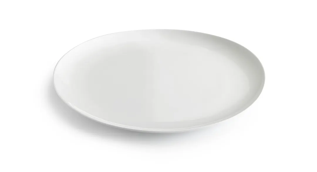 Chic 5314773 Coupe Plate, 11.4" White Porcelain, Coupe Rim, Microwave Oven Safe