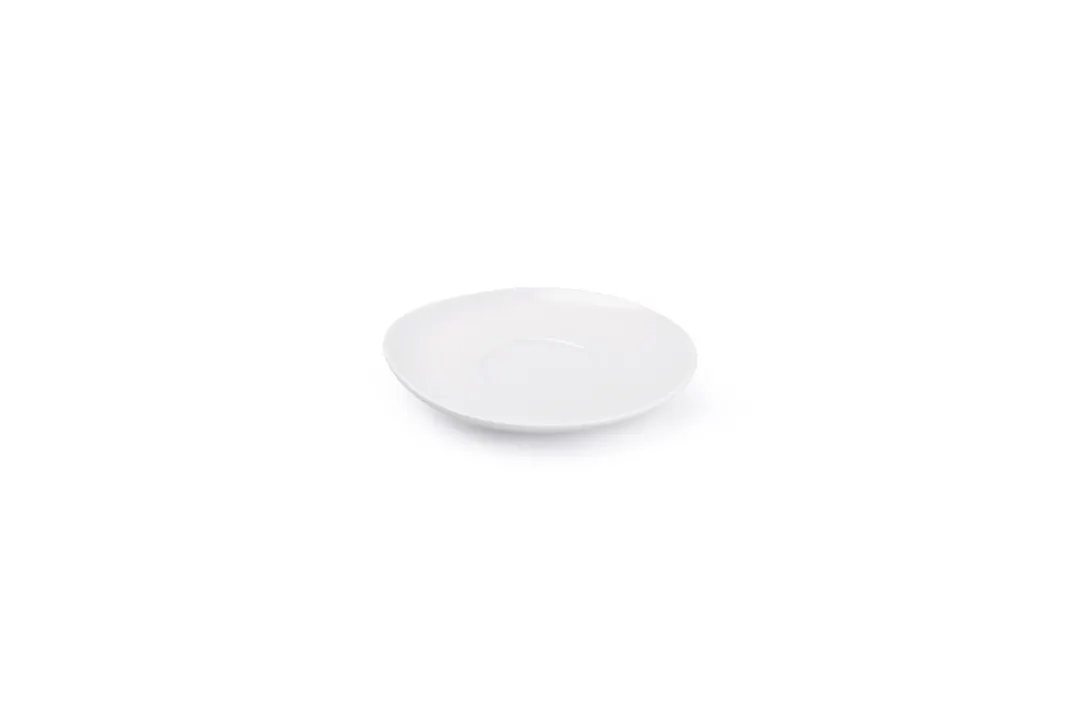 Chic 5314778 Espresso Saucer – 4.7" White Porcelain Dishwasher & Microwave/Oven Safe Perla Finish
