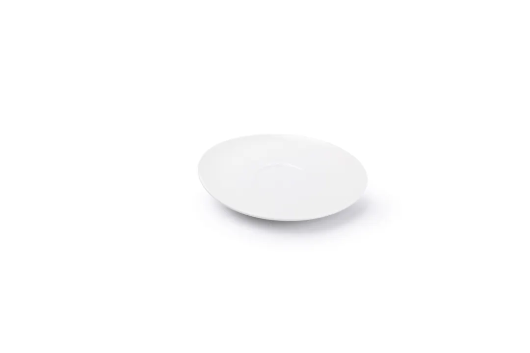 Chic 5314780 Round Porcelain Saucer, 5.9" White Perla Finish, Dishwasher Microwave Oven Safe