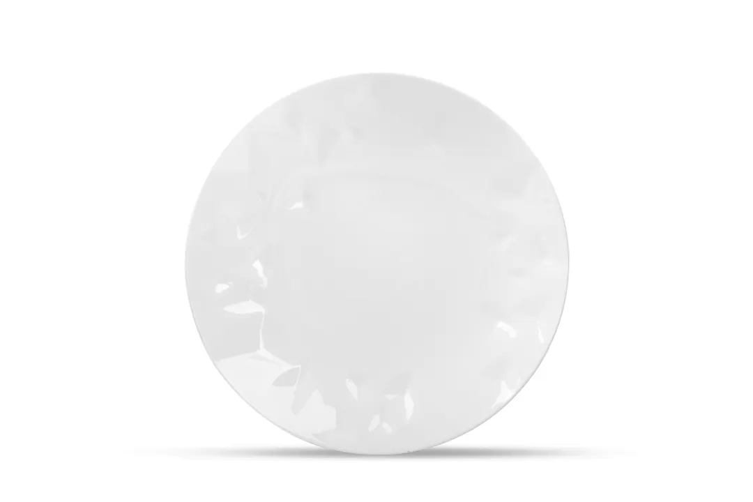 Chic 5314798 Deep Rim Porcelain Plate, 11" Round, 45 oz, Microwave Oven Safe - 1/Each
