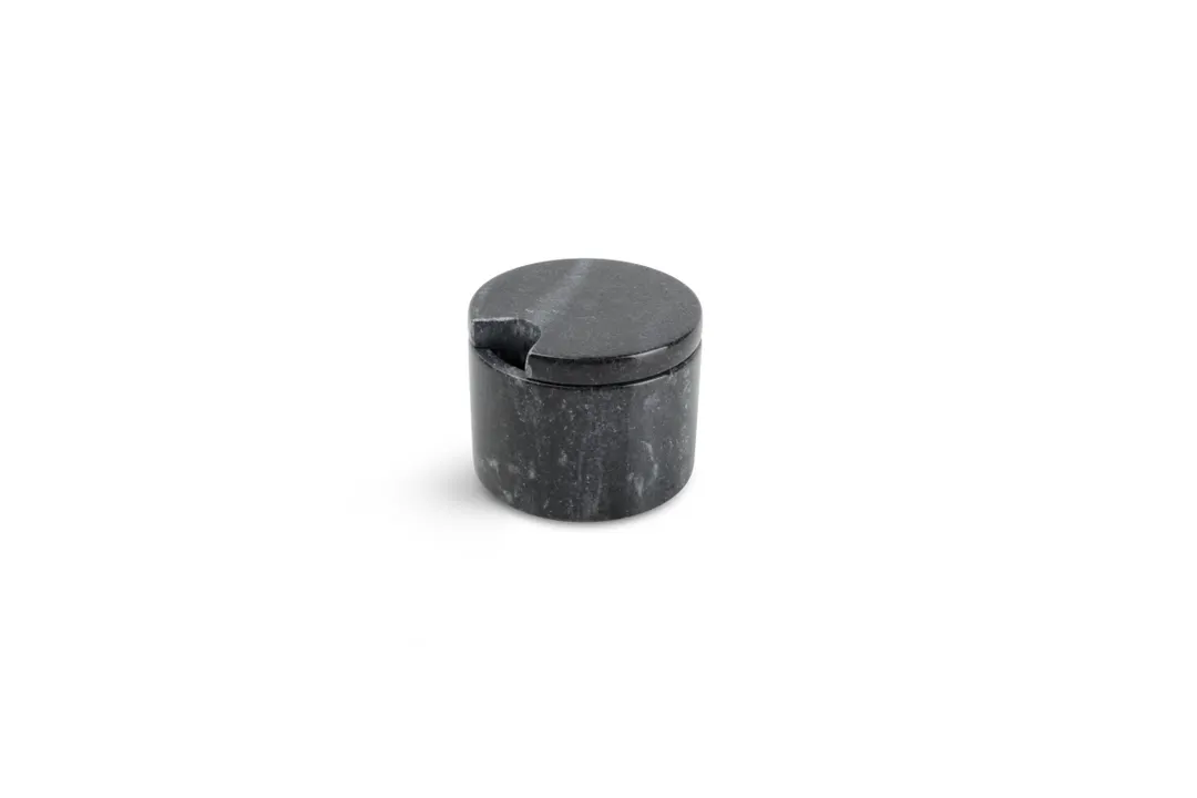 Chic 5314805 Sugar Jar, 3" Black Marble China, Dishwasher Microwave Oven Elegant Safe