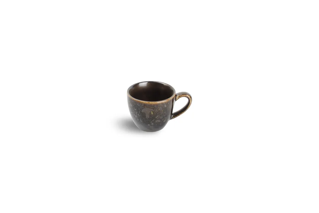 Chic 5314858 Soup Cup - 3.5" Black & Gold Porcelain, 3oz, Dishwasher, Microwave & Oven Safe