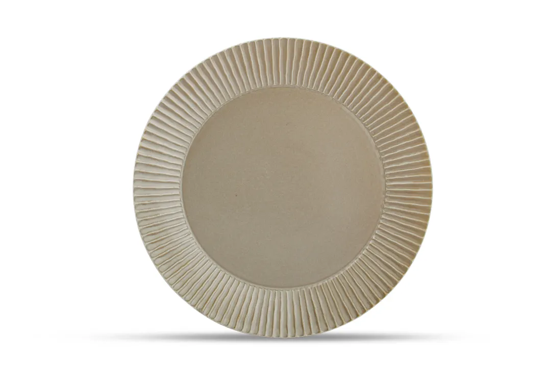 F2D 5314883 Round China Plate 11.8" Sage Green Porcelain Dishwasher Microwave Oven Safe - 1/Each